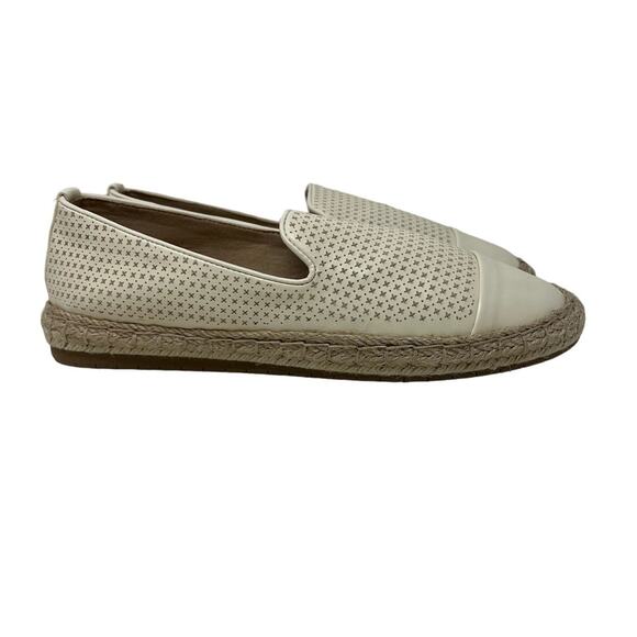 Charter Club Jonip Ivory Laser Cut Faux Leather Espadrilles 8.5 - Picture 4 of 8